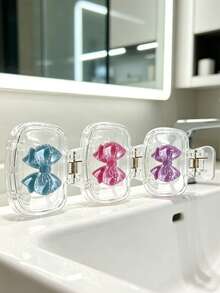 Cute Resin Bow Transparent Toothbrush Head Protective Clip, Portable Dust‑Proof Travel Toothbrush Storage Case, Lightweight Toothbrush Protective Cover, Ideal Gift For Dorm, Vacation, Back‑To‑School, Teacher's Day & Daily Use - Multicolor - View 6