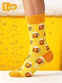 1/3 Pairs Funny Beer Socks, Spring/Autumn Sports Casual Breathable INS Socks - Multicolor - View 4