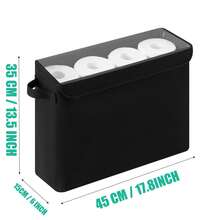 OrdoVault Tissue Box,Toilet Paper Storage Box,Tssue Box Holder,Fabric Bathroom Accessories,With Steel Frame,PVC Clear‑Top Lid,Collapsible Bathroom Tissue Roll Storage Bin,An Ideal Gift Choice For Christmas, Halloween & Thanksgiving - View 5