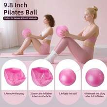Set Yoga & Pilates 3-in-1, Cincin Pilates Ajaib, Bola Kebugaran Mini Lembut, Pita Resistensi Pinggul, Cocok untuk Latihan Kaki, Pinggul, dan Otot Inti di Rumah - A - View 7