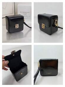 Tas Kosmetik Givenchy Parfums Logo 4G Hitam, Kantong Penyimpanan Kosmetik Portabel dengan Resleting untuk Perjalanan - Hitam - View 7