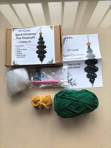 1 Set DIY Christmas Spiral Crochet Ornament Kit, Handmade Santa Claus Snowman Christmas Tree Hanging Decorations, Crochet Doll Set Suitable For Beginners, Holiday Handmade Gift - Christmas Style - View 14