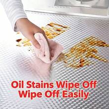 Aluminum Foil Kitchen Sink Stickers, Heat Resistant Oil-Proof Waterproof Wallpaper, Self-Adhesive Liner, Suitable For Drawers, Sinks, Cabinets, Anti-Mold Wall Protection Splash Guard Film - Multicolor - View 6