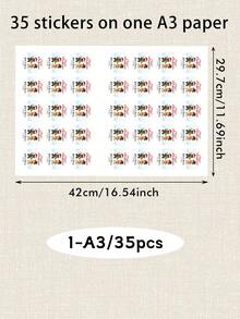 35-350pcs Custom Christmas Couple Name Stickers, Personalized Round Holiday Gift Labels, Festive Gingerbread Reindeer Santa Style, Customized Christmas Gift Stickers, Customizable Name Seals, Gift Wrapping Decor, Holiday Party Favors, Family - Multicolor - View 10