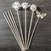 DIY Decorated Plumeria Flameless Aromatherapy Diffuser Stick Set, Home Decor, Hotel, Desktop, Gift, Desktop Art Ornament, Clear Natural Fragrance Diffusion, Air Purification (Bottle Not Included) - Reed Diffuser - View 7