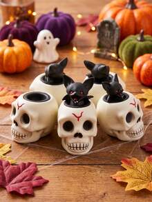 Halloween Skeleton Squeeze Toy With Pop-Out Bat, Spooky Sensory Stress Relief Fidget Toy, Creative Gift Bag Filler And Halloween Party Favor - Multicolor - View 3