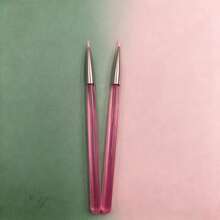 Transparent Pink Handle Nail Art Brushes 8Pcs Professional Manicure Painting Liner Drawing Pen For Beginner DIY Nail Design - Pink - View 7