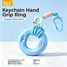 361degree 1pc 361° 30/40lbs Silicone Hand Grip Ring With Keychain, Portable Finger Strength Trainer Hand Grip Exerciser, Hand Grip Strength Enhancement Set, Climbing Fitness Stress Relief Hand Exerciser, Unisex Bag Charm Accessory - Multicolor - View 11