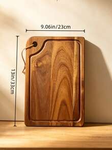 1pc Solid Wood Cutting Board, High-Quality Handmade Kitchen Cutting Board, Durable And Mold-Resistant, Basic Kitchen Tool, Suitable For Home Cooks And Cooking Enthusiasts, Used For Cutting Meat, Cheese, Cooked Food, Bread, Vegetables And Fruits, Home Gift, Kitchen Decoration, Chopping Board, Cutting Board, Camping, Outdoor Supplies, Cooked/Raw Food Separation, Home Fruit And Vegetable Cutting Board, Home Sorting Cutting Board, Used For Food Preparation, Natural Wood Material, Perfect For Restaurant And Home Cooks - View 9