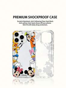 Miniso بطانية هاتف ماركة XDisney، متوافق مع آيفون 17Pro Max/17Pro Air 16ProMax 15Plus 14/13 آبل 17 15Pro 12Pro 11 16Plus، XR آبل ونماذج أندرويد، هدية عطلة للعائلة والأصدقاء - شفاف - مشاهدة 2