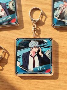 1pc/6Pcs Cute ALIEN STAGE Anime Acrylic Keychain, Alien Stage Acrylic Keychain Set, Anime Character Pendant, Suitable For Backpack Decoration, Key Chain, Bag Charm, Birthday Gift, Anime Convention And All Season Use - Multicolor - View 6