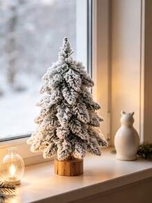 Pohon Natal Mini untuk Meja, Dekorasi Meja Liburan untuk Tata Letak Suasana Liburan, Hiasan Tengah Meja Pesta Natal, Cocok untuk Meja, Rak, Ambang Jendela, Ruang Tamu, Apartemen, Dekorasi Pajangan Rumah Musim Dingin - beraneka warna - View 3
