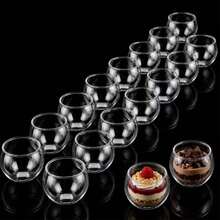 80/40/30/20/10/1pc Transparent Round Dessert Cups, Thickened Pudding Cups For Home Use, Jelly Mousse Cups, Suitable For Dessert Portioning, Party, Banquet, Afternoon Tea, Snack, Yogurt, Ice Cream Container, Gathering, Market Stall, Baking Small Container - Clear - View 9