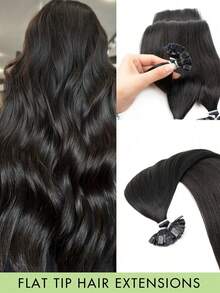 Flat Head Keratin Hair Extensions 12-24 Inches Invisible F-Head Human Hair Extensions High Quality Natural Look Suitable For Fine Hair Wedding Daily Party Use Human Straight Hair Extensions - Multicolor - View 48