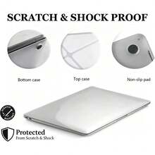 Kompatibel dengan 14-Inch 2026 M5 M2 Air 13.6-Inch Touch ID Case Kompatibel dengan Macbook Air 13-Inch M1 Case 2024 M4 Pro 16-Inch 14-Inch M5 15-Inch M3 2025 Crystal Clear Case Neo A18 Pro BARU - View 5