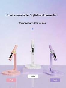1 Set Multi-Angle Adjustable ABS Material 180° Foldable 360° Rotatable Dual-Mode Timer Touch Digital Display White Light Purple Light Pink Handheld UV LED Nail Lamp, Home Salon Nail DIY Gel Curing Supplies Tool - one-size - View 9