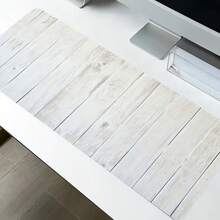 Modern Minimalist Desk Mat | Large Mouse Pad With White Wood Grain Design | Ideal For Office Desk Organization | Compatible With Various Keyboards And Mice | Essential For A Clean, Tidy Workspace | Highly Non-Slip, Durable, And Easy To Clean - Mouse Pad - View 1