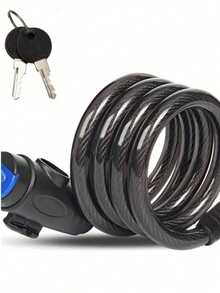 1pc Heavy Duty Anti-Theft Bicycle Lock, Durable Stainless Steel Bike Lock 84cm/33.07in Universal Security Lock With 2 Keys, Anti-Pry Safety Lock For Bicycle Motorcycle Cycling Accessories - Bicycle Lock - View 7