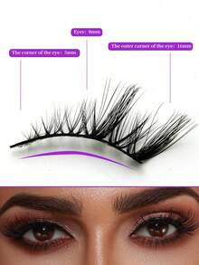 7 Pairs Fox Eye Winged False Eyelashes, Alluring Upturned Cat Eye Makeup, Versatile For Various Looks - View 2