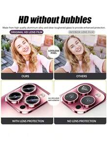 Gorilla Hero 6pcs [Wine Red Lens Protector Ring] Compatible With IPhone 18promax/18pro/18 Series, Ultra Clear Light Transmission Imaging, Restoring True Color Details. High Hardness Material, Resists Daily Sharp Object Contact, Effectively Reduces Scratch Formation, Withstands Impact From Accidental Drops, Reduces Lens Damage. Compatible With IPhone17e/17 Pro Max/17 Pro/17Air/17/16 Pro Max/16 Pro/16 Plus/16/15 Pro Max/15//14/13/12 And Other Models. - Burgundy - View 4