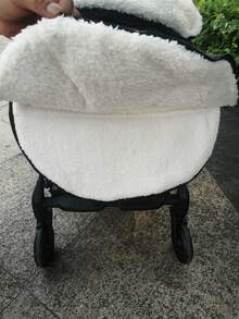 Baby Stroller Sleeping Bag With Foot Cover - Dark Grey - View 10
