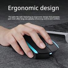 HP M160 Mouse Berkabel dengan Lampu Warna-warni, Ergonomis untuk Gaming & Kantor, untuk PC Laptop, Port USB, Mouse Komputer. - View 6