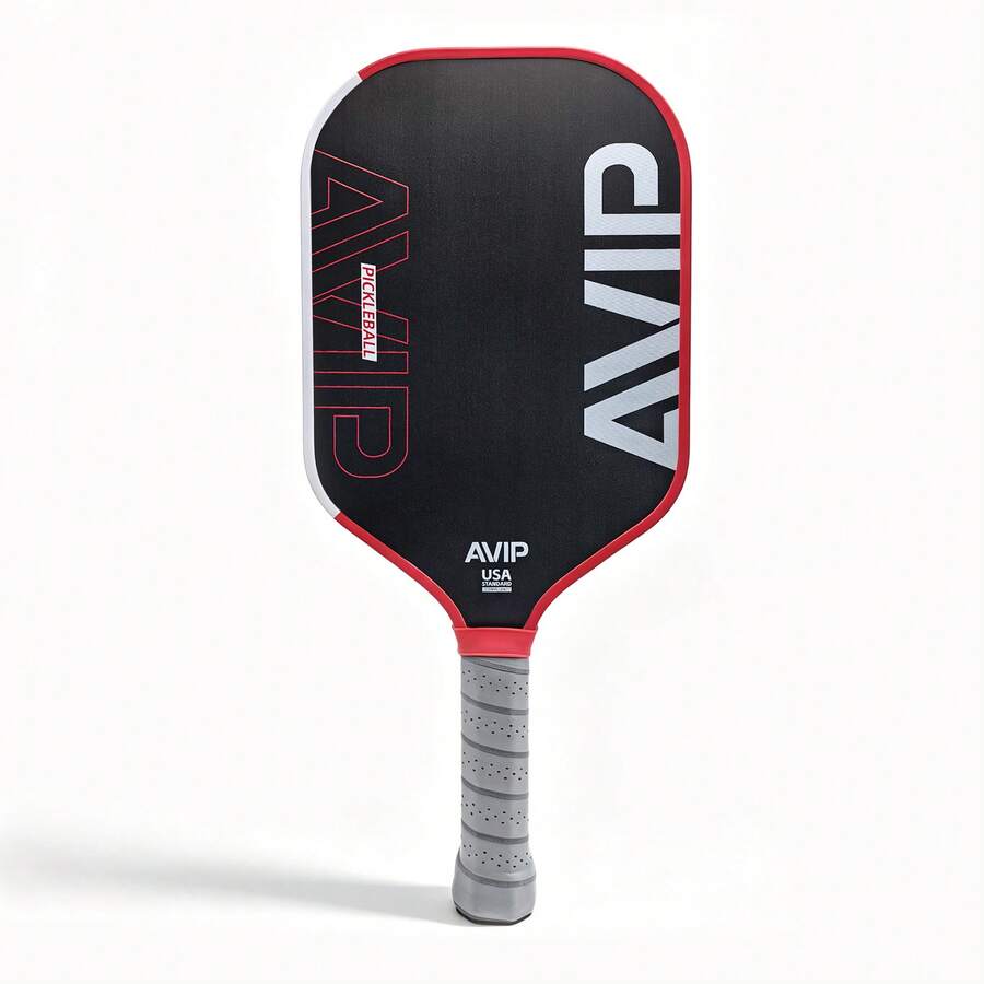 1PC AVIP Pickleball Paddle, Made Of T700 Carbon Fiber Matte Material, Enhanced Ball Control, Improved Accuracy, Thicker Sweet Spot, Longer Shape, Comfortable Grip, Suitable For Professional Competition