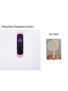 Funda protectora de silicona con forma de orejas de gato para control remoto, funda de silicona de unicolor con brillo anti-pérdida para control remoto, incluye gancho, cordón incorporado, adecuada para control remoto de TV - multicolor - Ver 8