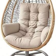 1pc Modern Metal Rocking Chair, Single Hanging Chair With Cushion, Multifunctional Indoor Bedroom Sofa Chair, Home Balcony Living Room Leisure Chair - Multicolor - View 10