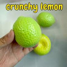 1pc Random Color Crunchy Lemon Handmade Stress Ball, Squeeze To Make Crisp Popping Sound, Color-Changing Design, Crunchy Squishy/Crunchy Ball/Squishy Toys/Squish/Squishy Slow Rising/Fidget Toys/Stress Relief Toy/Squishy > Back To School - Multicolor - View 2