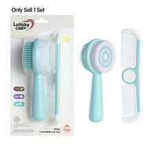 New Design 2pcs Baby Brush And Comb Set, Soft Bristle & Silicone Dual-Sided Brush With Wide & Fine Tooth Comb - Multicolor - View 11