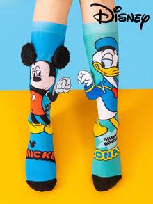 1 Pair Disney Kids Mid-Calf Socks 3D Cute Donald Duck Mickey Mouse Socks, Fun Christmas Gift For Autumn/Winter - Multicolor - View 5