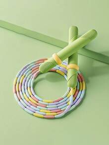 Adjustable Bead-Shaped Segmented Skipping Rope, Thumb-Fixed Ring With Anti-Slip Handle Design, Suitable For Beginners, Suitable For Indoor And Outdoor Exercises, Durable Fitness Training Rope - Multicolor - View 16