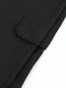 3pcs Teen Boys Casual Faux Pocket Outdoor Sports Drawstring Cargo Pants, High Cost-Effective - Black - View 7