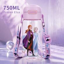 Disney Official Licensed Cartoon Plastic Water Bottle With Straw And Direct Drinking Spout, Leak-Proof And Portable, Suitable For Camping, Hiking, School And Other Occasions. - Multicolor - View 10