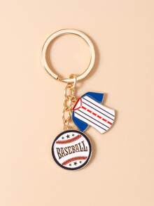 1pc New Fashion Design Exquisite Baseball Glove Clothing Keychain Keyring Letter Baseball Jersey Women's Daily Key Ring Bag Pendant - Multicolor - View 14