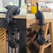 1pc Cross-Border New Cat Shelf-Sitter Lamp 3D Printed Cat Shaped Bookshelf Lantern Pendant, Cute Kitten Ornament, Universal Car Key Chain Decor, In Stock Cat Pendant (Without Light) - Multicolor - View 6