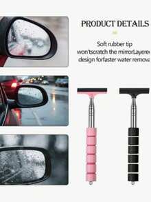 Telescopic Glass Cleaning Brush With Extendable Handle, Car Window Cleaning Sponge Brush - Portable Manual Rearview Mirror Squeegee, Suitable For Car Rearview Mirrors, Bathroom Windows, Efficient Window And Car Cleaning Tool - Windshield Wiper - View 7