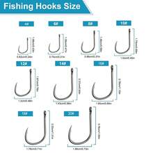 20/50/310pcs Barbed Fish Hooks With Plastic Box Set, Suitable For Saltwater And Freshwater Fishing - Tube Hook - View 9