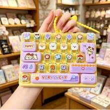 1pc Mood Station, Button Stress Relief Toy 26 Keyboard Mechanical Keycap Keychain Pendant, Random Color - Multicolor - View 6