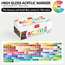 Guangna New 288/168 Colors, 12pcs/Color Set, New Color Series, Vibrant Colors, Multiple Styles, Suitable For Back To School Season, Can Write On Most Surfaces, 1.0mm Acrylic Gel Pens - Sets - View 18