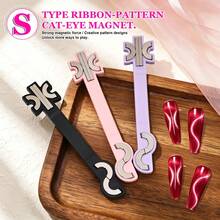 Multifunctional Ribbon Cat Eye Magnetic Nail Art Magnet Tool, Can Create Ribbon Cat Eye Nail Art And Rice-Shaped Cat Eye Nail Art Styles, Easy To Operate, Suitable For Nail Art Enthusiasts And Nail Salons To Make Fake Nails, Acrylic Nail Tips, Holiday Nails, Professional Nail Artist Tool - Multicolor - View 2
