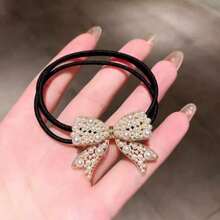 2pcs/1pc Ribbon Hair Scrunchies For Women, Elegant Style, Suitable For High Ponytail, Versatile Fashion Bun Hair Accessory, Hair Tie Hair Tie, Sweet Girly Design - Multicolor - View 5