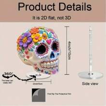 2D Acrylic Desktop Decor, Day Of The Dead Halloween Home Party Decoration - C - View 4