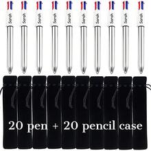 Customizable Retractable Ballpoint Pen Set With Pen Pouch, Laser Engraved Text, Replaceable 4-Color Ink Refills, Smooth Writing, Perfect For Office, Colleagues, School Supplies, And Back-To-School Gifts For Students And Teachers - Sets - View 22