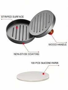 Hamburger Makers - 1 Unit - Burger Press + 100 Burger Molds - View 5