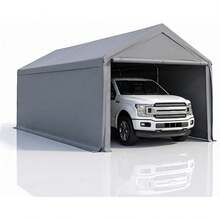 Heavy Duty Carport Canopy Storage Shed, Portable Outdoor Garage Shelter And Party Tent Vehicle Boat Equipment Parking, All Weather Protective Cover With Removable Walls, Style,, 1 Pack - Grey - View 6