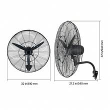 Wall Mount Fan, 30 In Wall Mounted Hanging Fan With Oscillating & Mist, IP44-Rated, 3-Speed, Powerful Air Reach, Mechanical Control, Long Airflow For Industry, Commercial, Garage, Workshop, Gym - 30 in - View 11