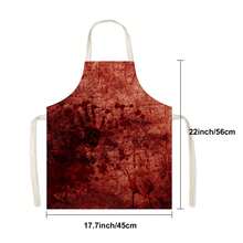 5pcs Halloween Kids Aprons, Blood Splatter Pattern Design, Suitable For Haunted House Costumes, Realistic Horror Character Cosplay Accessories, Halloween Party Use - Multicolor - View 10