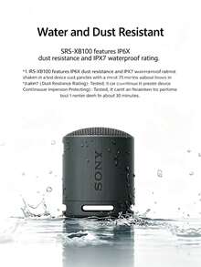 Sony Speaker Bluetooth SRS-XB100, Mini dan Portabel, Bass Bertenaga, Daya Tahan Baterai 16 Jam, Speaker Luar Ruangan, Tahan Air dan Debu. - View 5